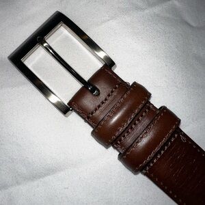 Allen Edmonds Men’s Main Street Leather Dress Belt in Dark Brown Size 34.